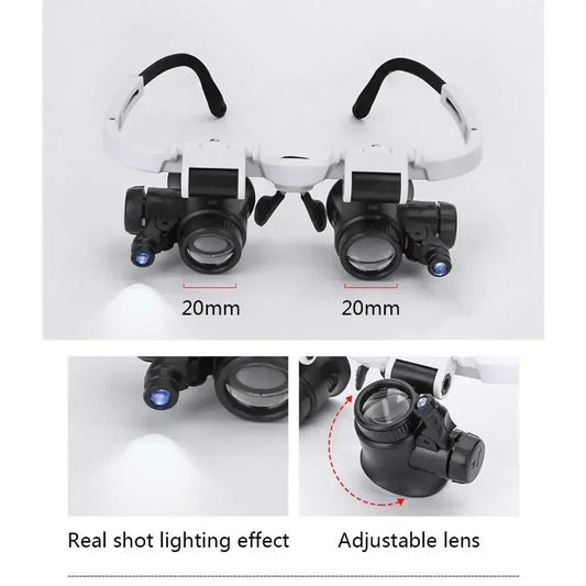Loupe 8X/15X/23X Bijoutier Horloger avec éclairage LED - Camp de Base Farzen