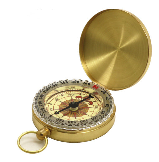 Boussole à rabat, boussole d'extérieur, montre de poche, boussole en cuivre - Camp de Base Farzen