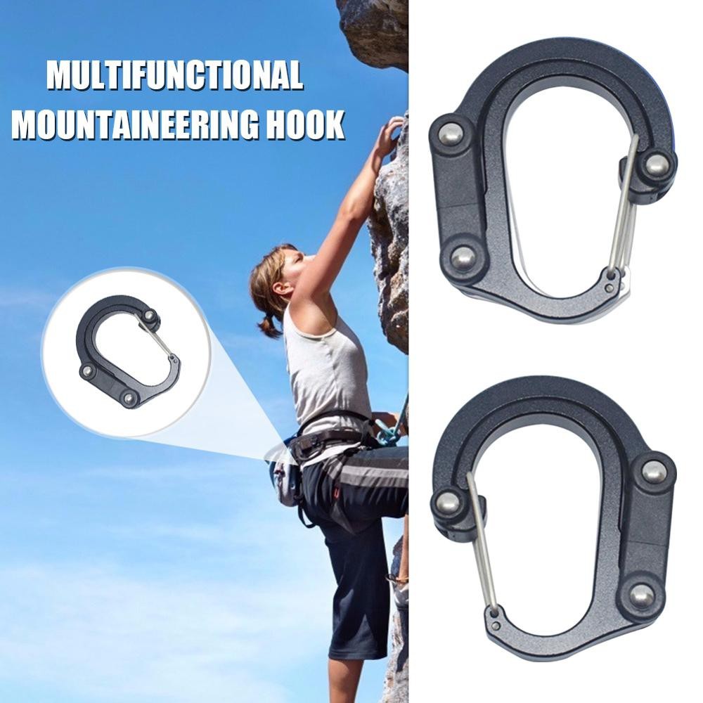 Mousqueton Hybride 3-en-1 Rotatif - Clip Multifonction 18kg - Camp de Base Farzen