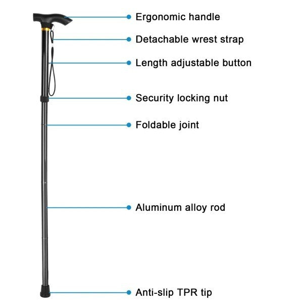 Canne Randonnée Mixte Aide Mobilité - Portable 263g - Camp de Base Farzen