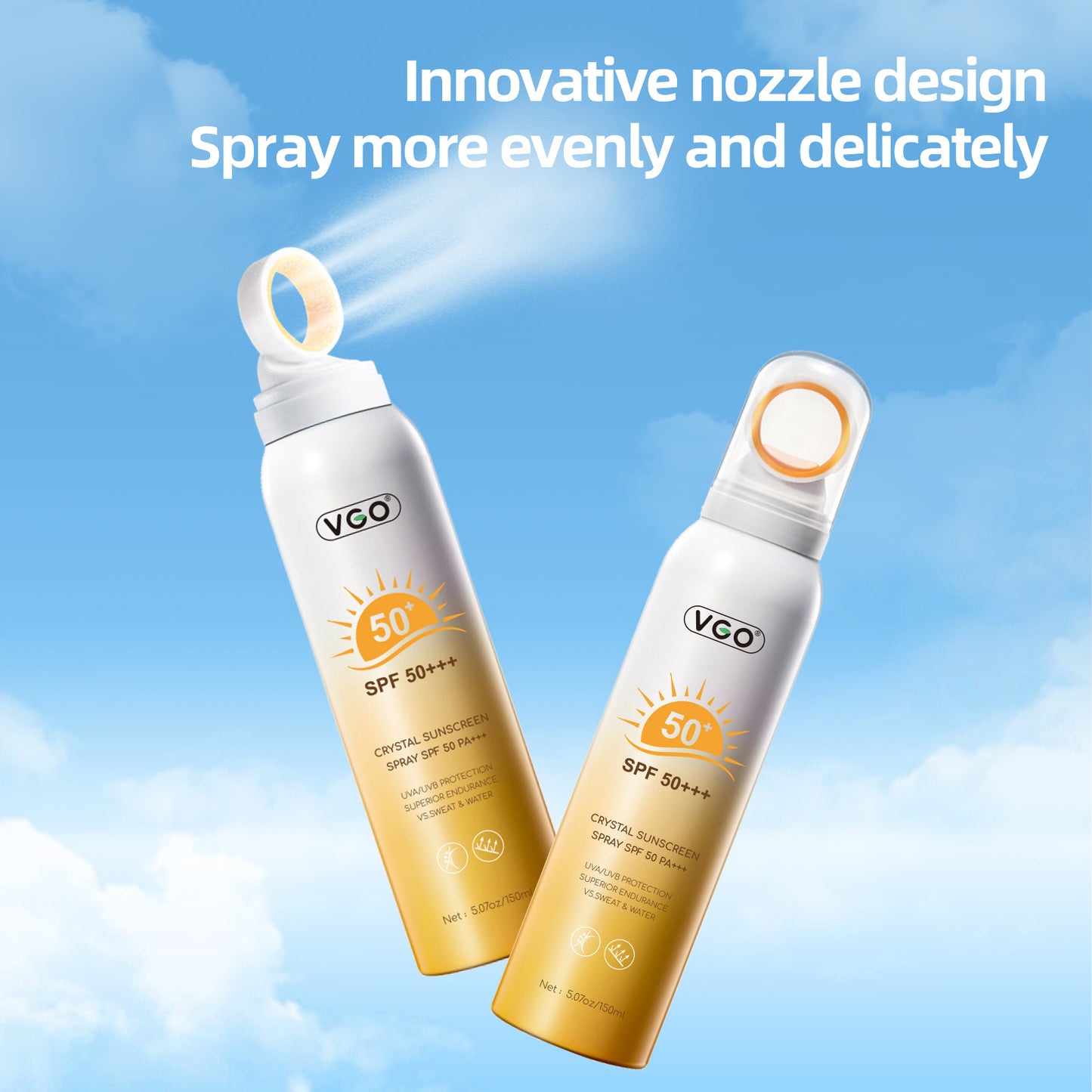 Crème Solaire Spray CRYSTAL SPF 50+ PA++++ - Protection UV Maximale Outdoor - Camp de Base Farzen