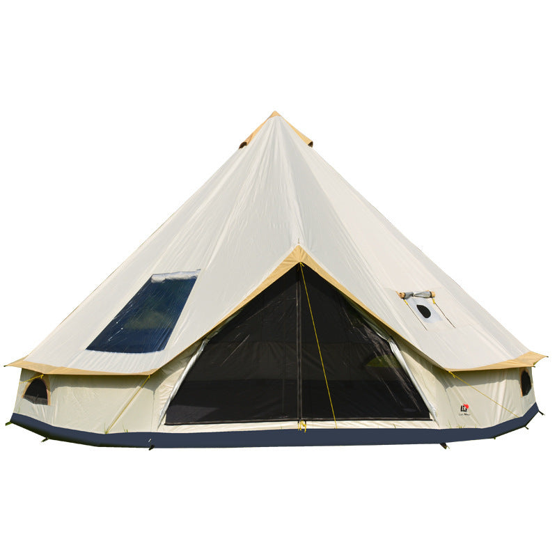 Tente Yourte Pyramidale 8+ Personnes - Cheminée Oxford 210D 4-5m - Camp de Base Farzen