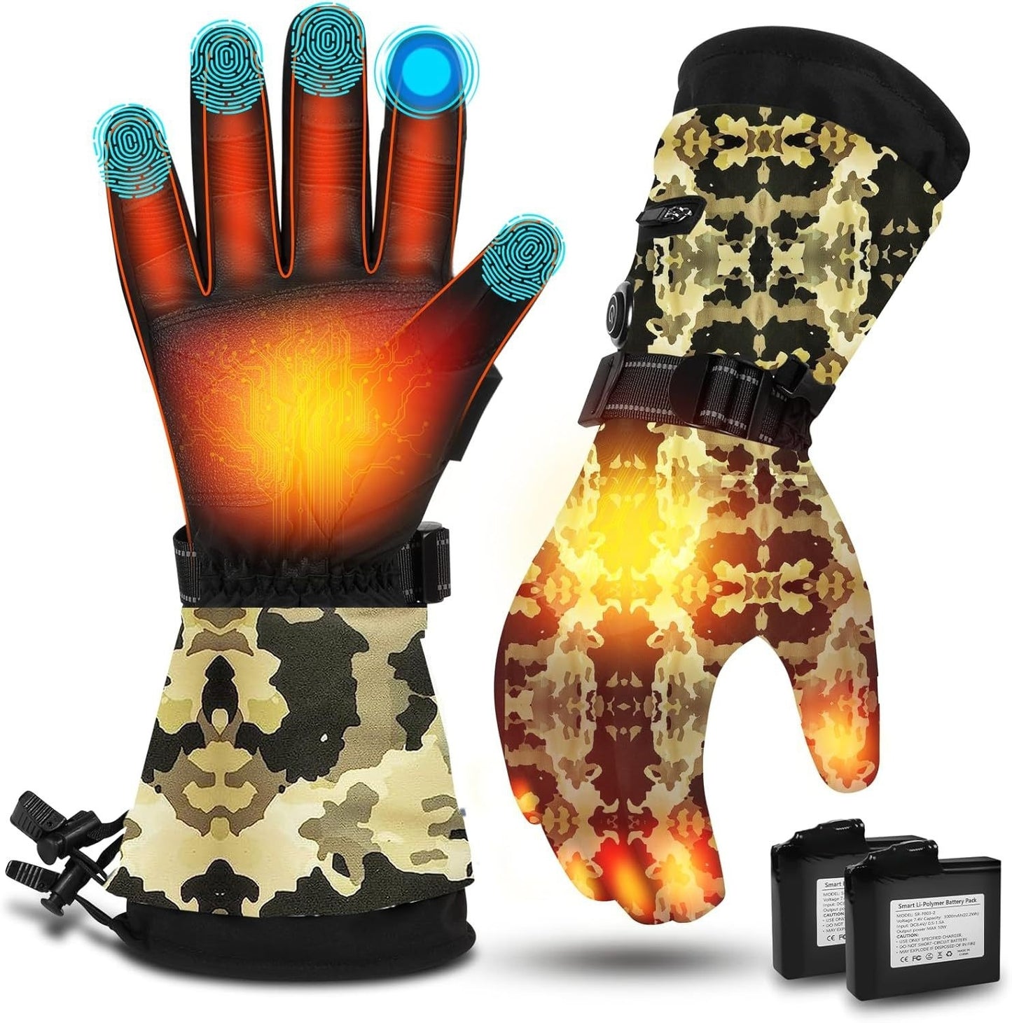 Gants Chauffants Cyclisme Hiver - Thermiques Épais - Camp de Base Farzen