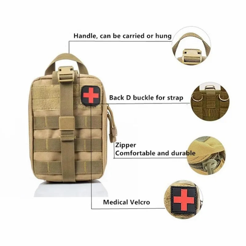 Trousse Premiers Secours Tactique - Kit Médical Urgence - Camp de Base Farzen