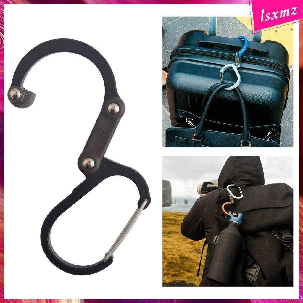 Mousqueton Hybride 3-en-1 Rotatif - Clip Multifonction 18kg - Camp de Base Farzen