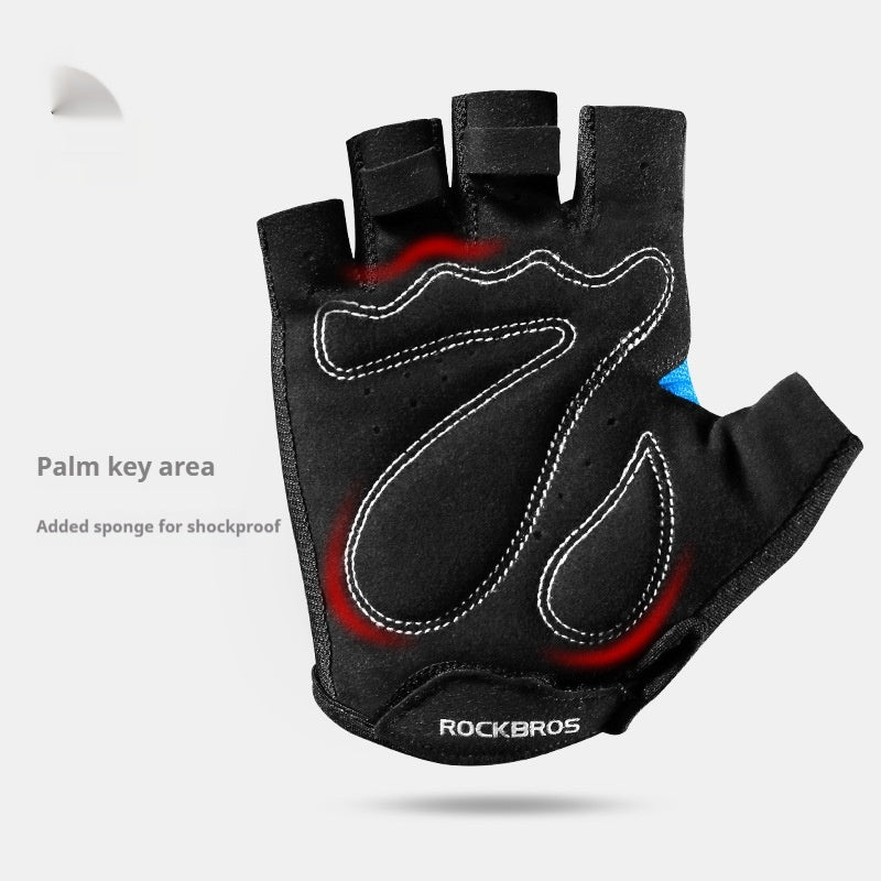 Gants Cyclisme Demi-Doigts Mixte - Antidérapants Sport - Camp de Base Farzen