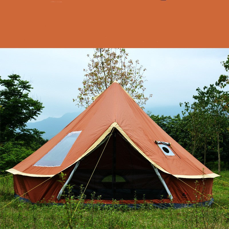 Tente Yourte Pyramidale 8+ Personnes - Cheminée Oxford 210D 4-5m - Camp de Base Farzen